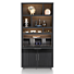 Pavie, Bergkast 100 Cm - 2-Deuren + 1-Klep + 6-Niches (+ LED) - Castle Black