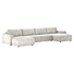 H&H Hoekbank Murcia Longchair Links 3 Zonder Arm