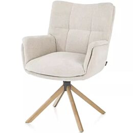 Armstoel Juna Eiken Creme
