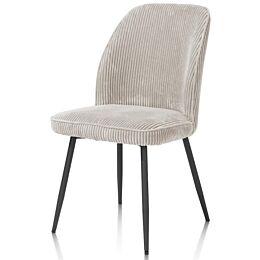 Leonidas, Eetkamerstoel - Frame Rough Off Black (ROB) - Stof Rivas - Charcoal