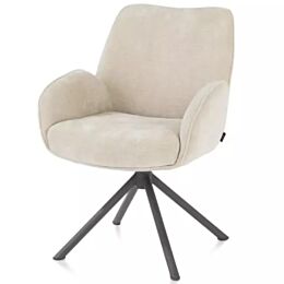 Eetkamerstoel Riley 4-Poots Grafiet Frame - Draaibaar 