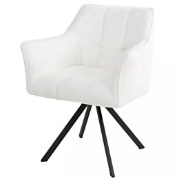 Draaistoel Bouclé Wit 