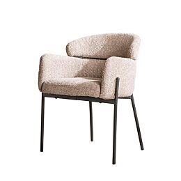 Armstoel Bouclé Zandkleur