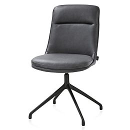 Eetkamerstoel Mateo Draaibaar Rough Off Black Pala Antraciet