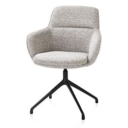 Armstoel Mateo Draaibaar Steelbrown Bellini Kiezel
