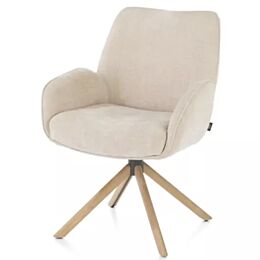 Armstoel Riley Stof Creme