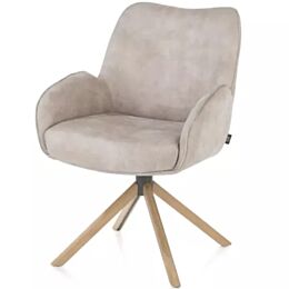 Armstoel Riley Microleder Kiezel