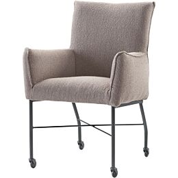 Armstoel Myro bouclé taupe