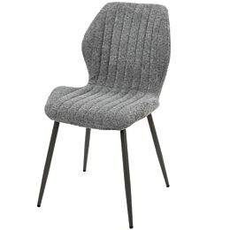 Eetkamerstoel Bouclé grijs 