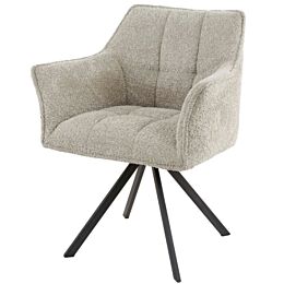 Draaistoel Bouclé Zandkleur 