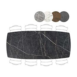 Palace, Uitschuiftafel 190 (+ 60) X 110 Cm - 4-Poten - Onyx