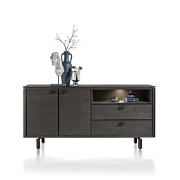 Livada, Dressoir 180 Cm - 2-Deuren + 2-Laden + 1-Niche - Onyx