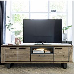 TV-meubel Quebec 180 Cm - 3-Deuren + 1-Lade + 1-Niche (+ LED)