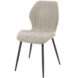 Eetkamerstoel Bouclé grijs 